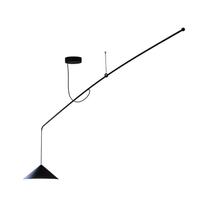 Suspension Vela 22 LED métal noir / Orientable / L 260 cm - Martinelli Luce