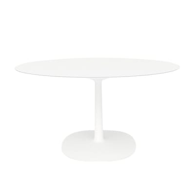 Table ronde Multiplo indoor/outdoor - céramique pierre blanc / Grès uni / Ø 118 cm - Kartell