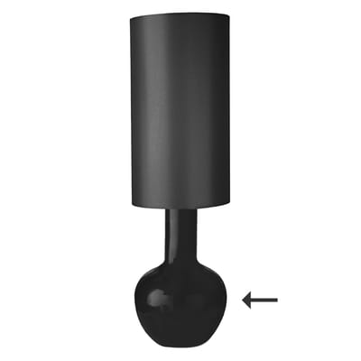 Pied de lampe Ball plastique noir / Sans abat-jour - Pols Potten