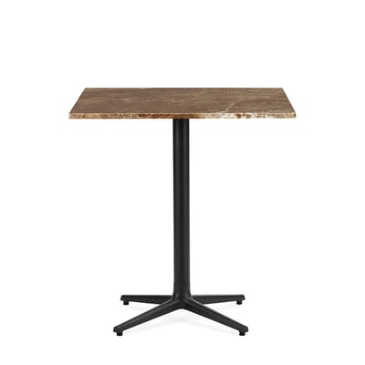 Table carrée Allez 4L OUTDOOR pierre marron / 70 x 70 cm- Marbre - Normann Copenhagen