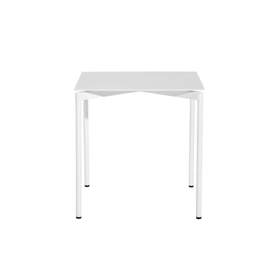Table carrée Fromme métal blanc / Aluminium - 70 x 70 cm - Petite Friture