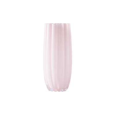 pols potten - vase melon en verre, verre peint couleur rose 25 x 35 cm made in design