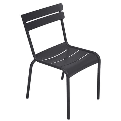 Chaise empilable Luxembourg métal gris / Aluminium - Fermob