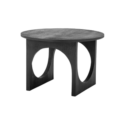 Table basse Ulrike bois noir / Ø 59,5 x H 40,5 cm - Manguier - Bloomingville