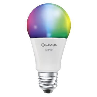 Ampoule LED E27 connectée Smart+ plastique blanc / Standard - Multicolore RGBW / 14W = 100W - WiFi / Variable - Ledvance
