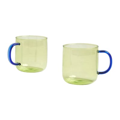 hay - mug borosilicate en verre, verre borosilicaté couleur vert 14.42 x 8.5 cm made in design