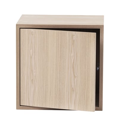 Etagère Stacked bois naturel / Medium carré 43x43 cm / Avec porte - Muuto