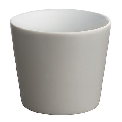 alessi - gobelet tonale en céramique, céramique stoneware couleur gris 12 x 7.5 cm designer david chipperfield made in design
