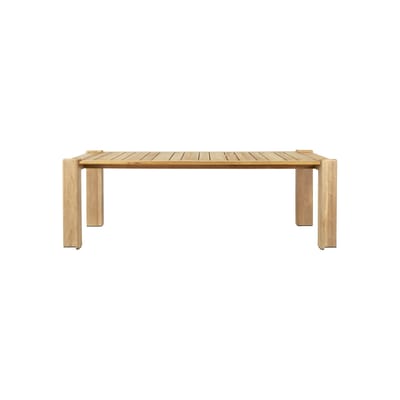 Table rectangulaire Atmosfera bois naturel / 209 x 105 cm - 6 personnes / Teck - Gubi