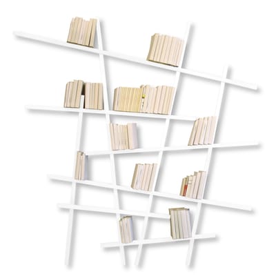 Bibliothèque Mikado Large bois blanc / L 215 x H 220 cm - Compagnie