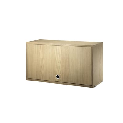 Caisson String® System bois naturel / 1 porte relevable - L 78 x P 30 cm - String Furniture
