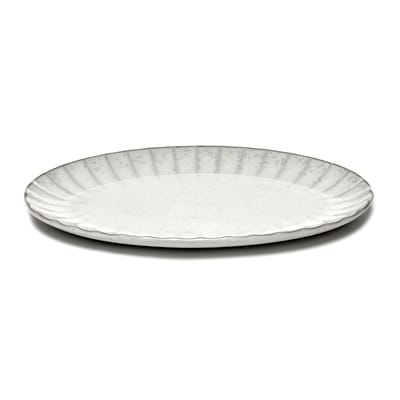 Assiette Inku céramique blanc / Ovale Large - 30 x 21 cm - Serax