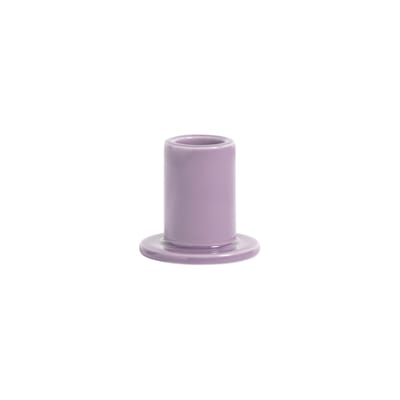 Bougeoir Tube Small céramique violet / H 5 cm - Hay