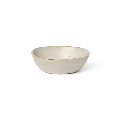 ferm living - coupelle flow en céramique, porcelaine émaillée couleur blanc 13.39 x 2.5 cm made in design