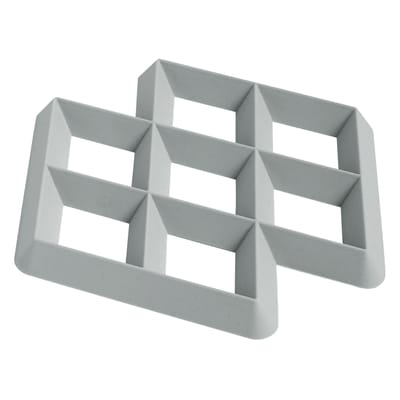 hay - dessous de plat rhom en plastique, silicone couleur gris 18.17 x 1.5 cm designer studio made in design