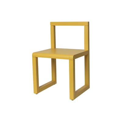 ferm living - chaise enfant little architect jaune 51.8 x 39 30 cm designer says who bois, contreplaqué de frêne