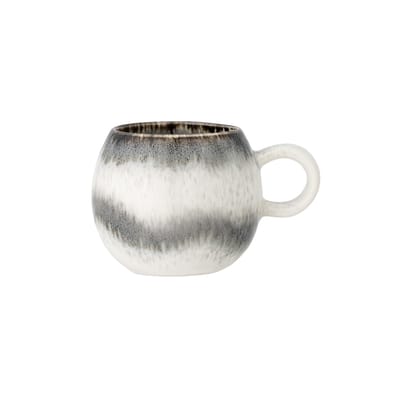 bloomingville - tasse vaisselle en céramique, grès émaillé couleur gris 9 x 8 cm made in design