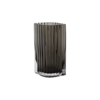 Vase Folium Small verre noir / L 12,6 x H 20 cm - AYTM