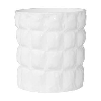 Vase Matelasse plastique blanc / Seau à glace / Corbeille - Kartell