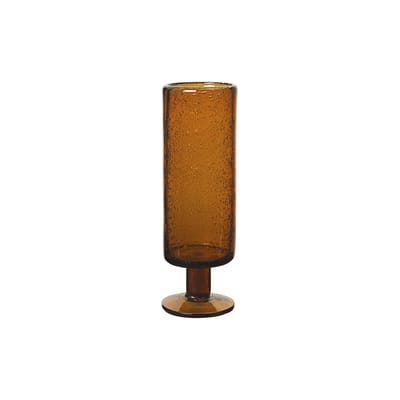 Flûte à champagne Oli verre orange / Soufflé bouche - H 16,8 cm - Ferm Living