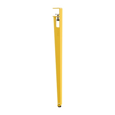 tiptoe - pied pieds & plateaux en métal, acier thermolaqué couleur jaune 77 x 70 60 cm designer matthieu bourgeaux made in design