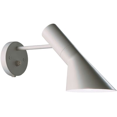 Applique AJ métal blanc / Sans câble - Orientable / Arne Jacobsen, 1957 - Louis Poulsen