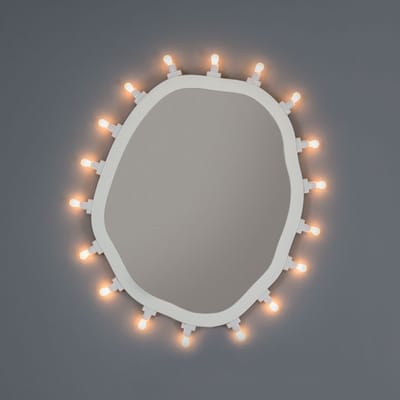 Miroir lumineux Luminaire Medium verre blanc / 55 x 67 cm - Ampoules incluses - Seletti