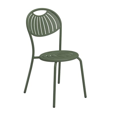 Chaise empilable Coupole métal vert - Emu