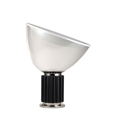 Lampe de table Taccia LED Small verre noir / H 48 cm - Castiglioni, 1962 - Flos