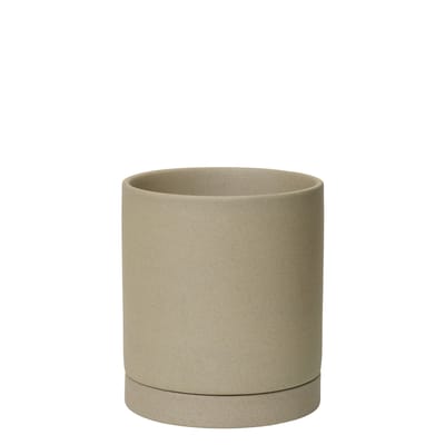 Pot de fleurs Sekki Medium céramique beige / Ø 13,5 x H 15,7 cm - Grès - Ferm Living