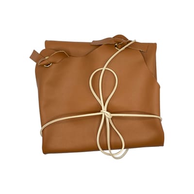 malle w. trousseau - tablier accessoire cuir en cuir, laiton couleur marron 20 x 5 cm made in design