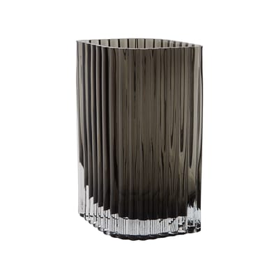 Vase Folium Large verre noir / L 18 x H 25 cm - AYTM