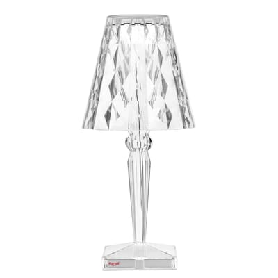 Lampe de table Big Battery LED plastique transparent / H 37 cm - Sur secteur - Kartell