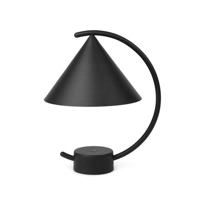 Lampe sans fil rechargeable Meridian LED métal noir / H 26 cm - Ferm Living