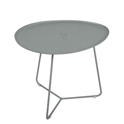 Table basse Cocotte métal gris / L 55 x H 43,5 cm - Plateau amovible - Fermob