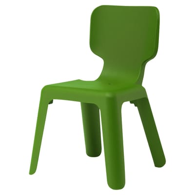 magis - chaise enfant en plastique, polypropylène couleur vert 39 x 44 58 cm designer javier mariscal made in design