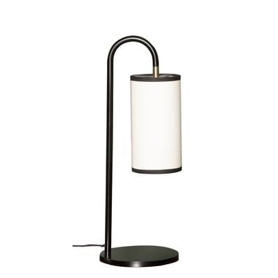 Lampe de table Tokyo tissu blanc noir / H 43 cm - Maison Sarah Lavoine