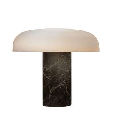 Lampe de table Tropico Grande LED verre pierre blanc noir / H 40 cm / Verre & marbre - Fontana Arte
