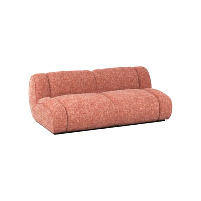 Canapé droit Victoria tissu rose rouge / L 280 cm - POPUS EDITIONS