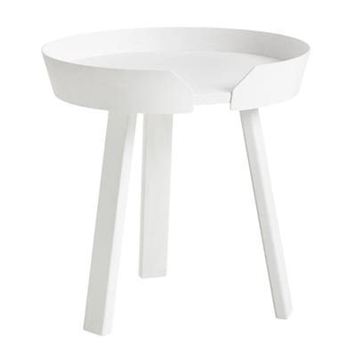 Table basse Around Small bois blanc / Ø 45 x H 46 cm - Muuto
