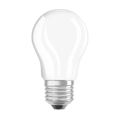 Ampoule LED E27 verre blanc / Sphérique dépolie - 4W=40W (2700K, blanc chaud) - Osram