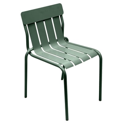 Chaise empilable Stripe métal vert / Par Matali Crasset - Fermob