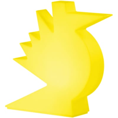 slide - lampe à poser sculpture en plastique, polyéthène recyclable couleur jaune 54.51 x 50 cm designer alessandro mendini made in design