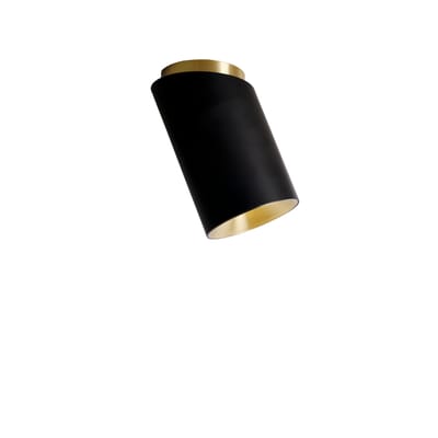Plafonnier Tobo C 85 Diagonale métal noir / Forme oblique - Ø 8,5 x H 14,6 cm - DCW éditions