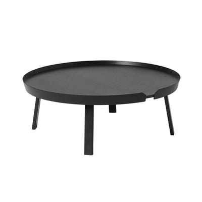 Table basse Around XL bois noir / Ø 95 x H 36 cm - Muuto