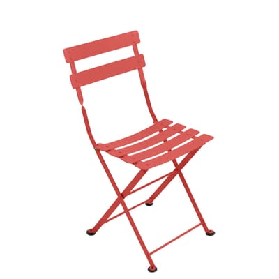 fermob - chaise enfant kids en métal, acier peint couleur orange 33 x 47.62 65 cm designer studio made in design
