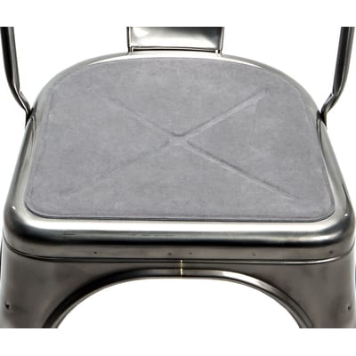 Coussin d'assise tissu gris / Tissu - Pour chaise A et fauteuil A56 - Tolix