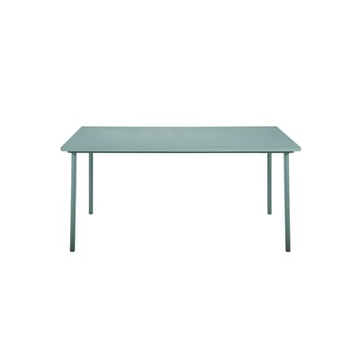 Table rectangulaire Patio métal vert / 140 x 80 cm - Tôle pleine - Tolix