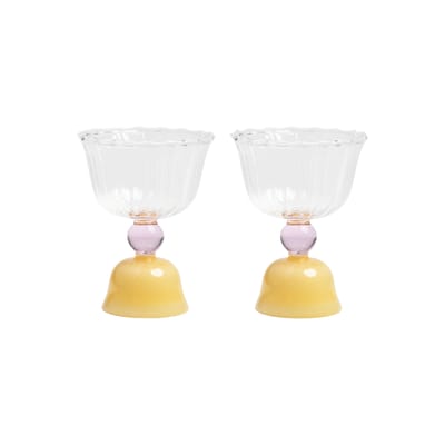 Klevering Yellow & - Wine Glass Tulip - Glass Size 2