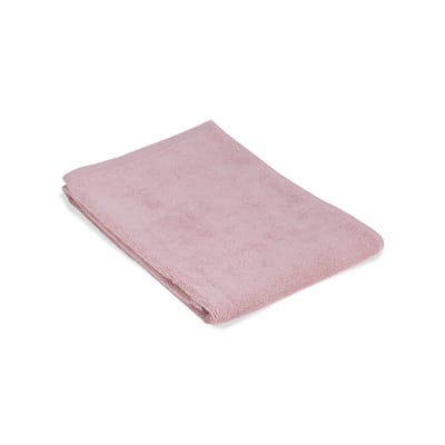 Serviette de toilette bouclette tissu rose / 50 x 100 cm - Coton bio - Au Printemps Paris